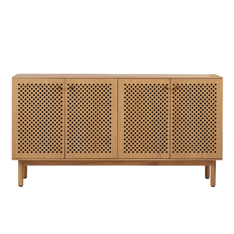 Marquez Natural Finish and Brass Handles Sideboard