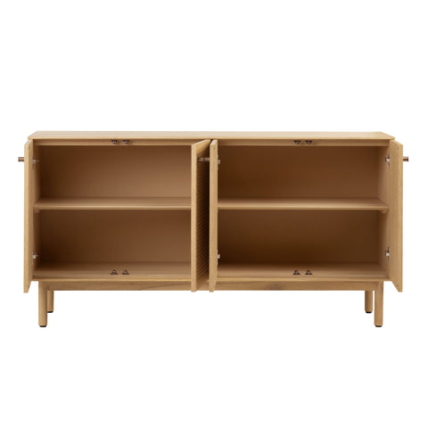 Marquez Natural Finish and Brass Handles Sideboard