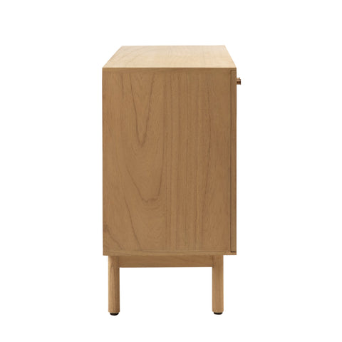 Marquez Natural Finish and Brass Handles Sideboard