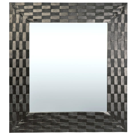 Salcedo Antique Black Sealed Wood Finish Mirror