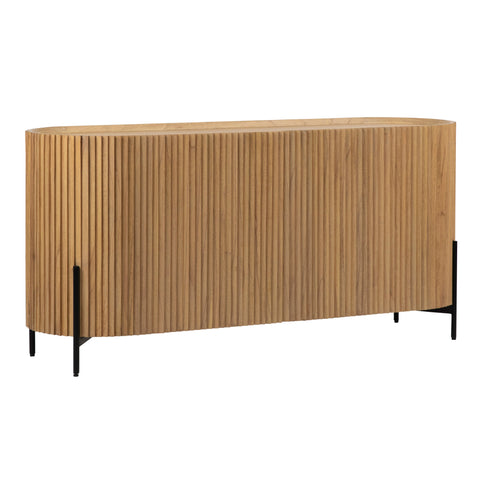 Tala Natural Finish with Black Metal Legs Sideboard