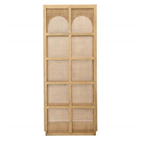Leonardo Natural Finish Bookcase