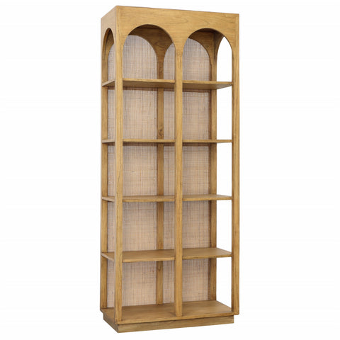Leonardo Natural Finish Bookcase