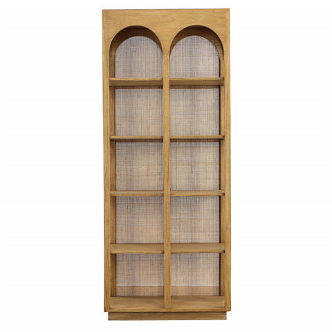 Leonardo Natural Finish Bookcase