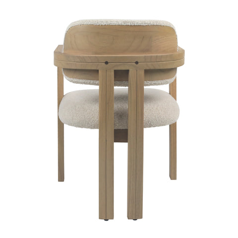 Nathaniel Off White and Natural Frame Dining Chair