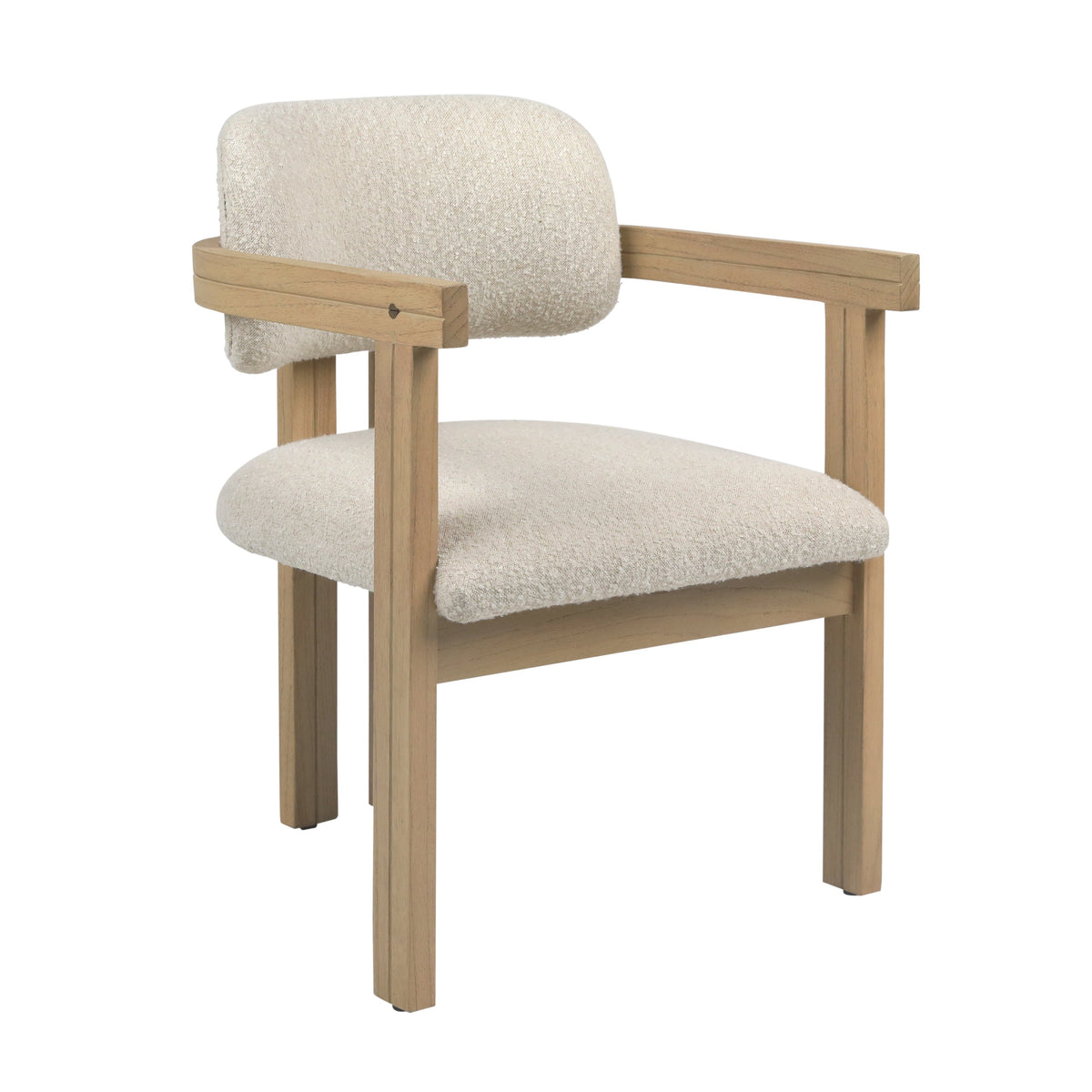 Nathaniel Off White and Natural Frame Dining Chair