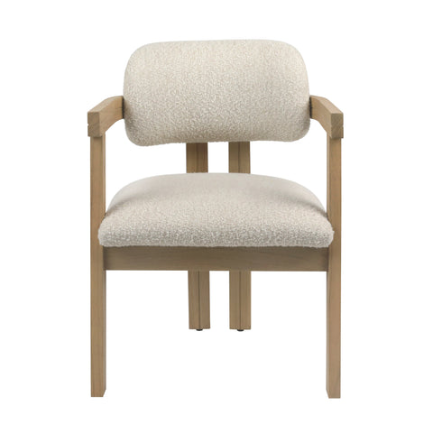 Nathaniel Off White and Natural Frame Dining Chair