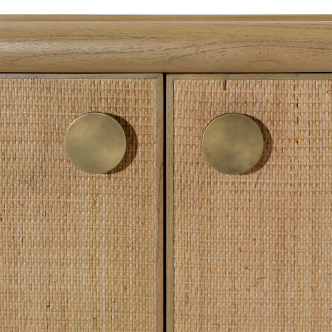 Crispina Natural and Brass Pulls Sideboard