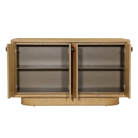Crispina Natural and Brass Pulls Sideboard