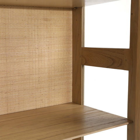 Crispina Natural and Brass Pulls Cabinet