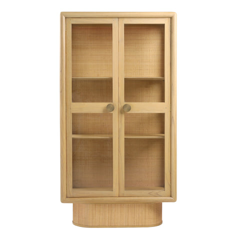 Crispina Natural and Brass Pulls Cabinet