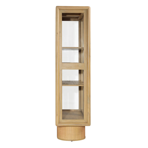 Crispina Natural and Brass Pulls Cabinet