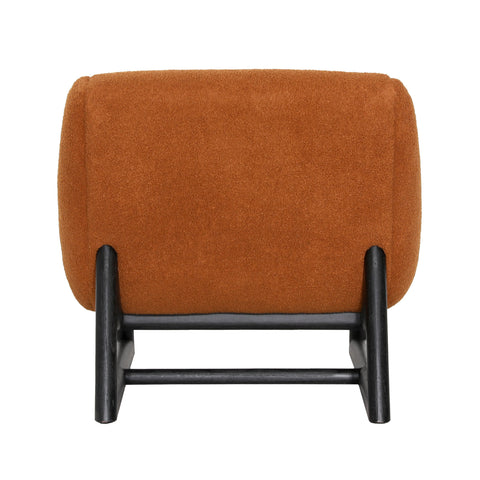 Natasha Rust and Black Legs Occasional Chair