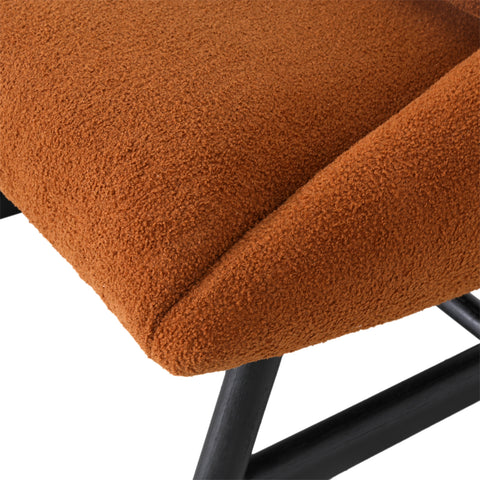 Natasha Rust and Black Legs Occasional Chair