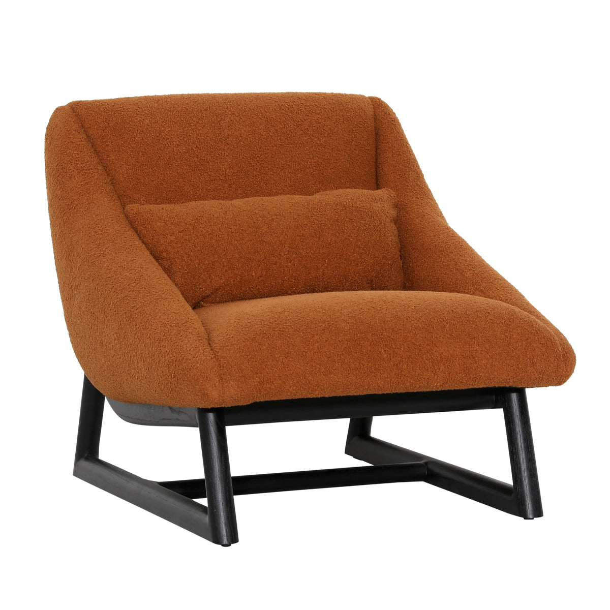 Natasha Rust and Black Legs Occasional Chair