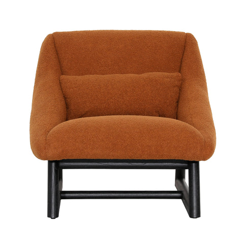 Natasha Rust and Black Legs Occasional Chair