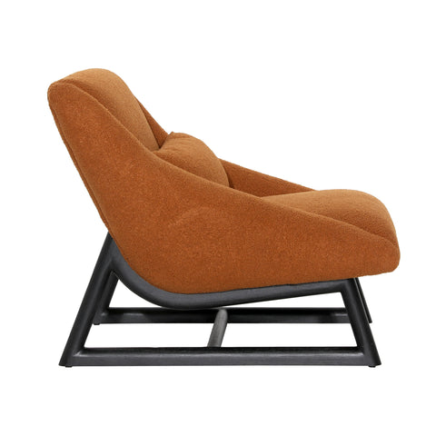 Natasha Rust and Black Legs Occasional Chair