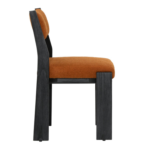 Elijah Rust and Black Dining Chair Set Of 2