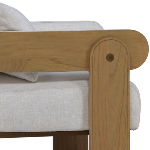 Brandi Beige and Natural Occasional Chair
