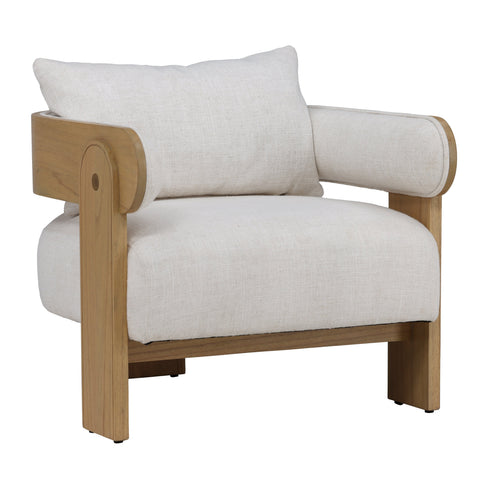 Brandi Beige and Natural Occasional Chair