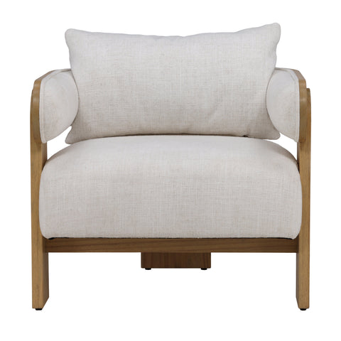 Brandi Beige and Natural Occasional Chair
