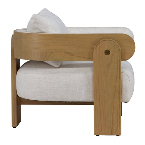 Brandi Beige and Natural Occasional Chair