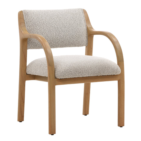 Deanna Beige and Natural Dining Chair