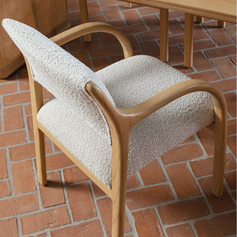 Deanna Beige and Natural Dining Chair