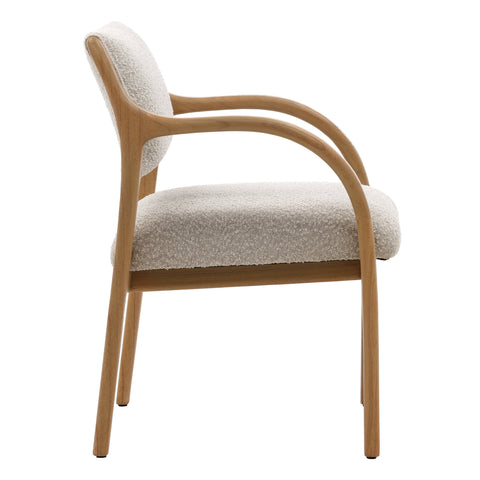 Deanna Beige and Natural Dining Chair