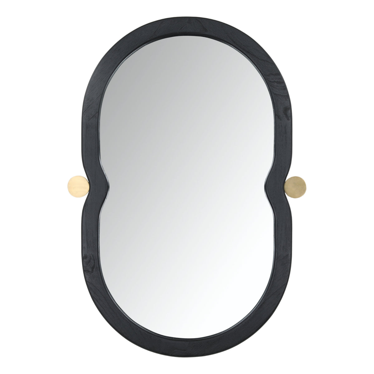 Quincy Black and Antique Brass Mirror
