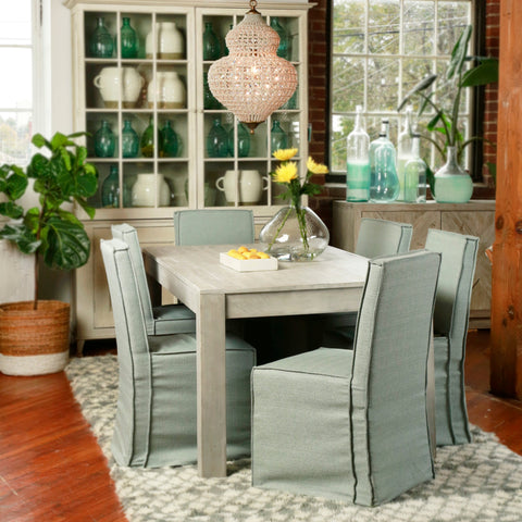 Hartne Light Blue Finish Dining Chair