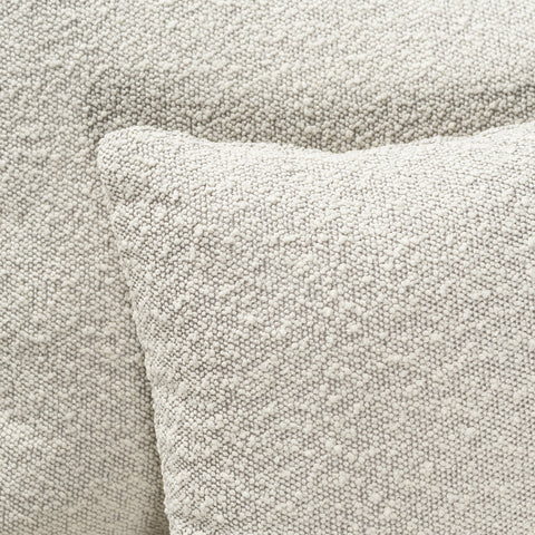 Rani Light Sand Boucle Upholstery with Black Metal Legs Occasional Chair