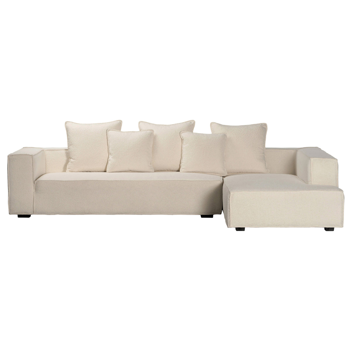 Sharon Cream Upholstery Chaise Sectional