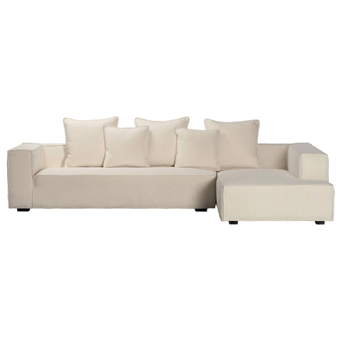 Sharon Cream Upholstery Chaise Sectional