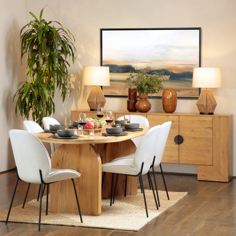 Helen White Upholstery with Black Metal Legs Dining Chair Set Of 2