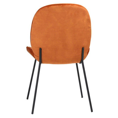 Matthias Burnt Orange Upholstery Dining Chair Set Of 2