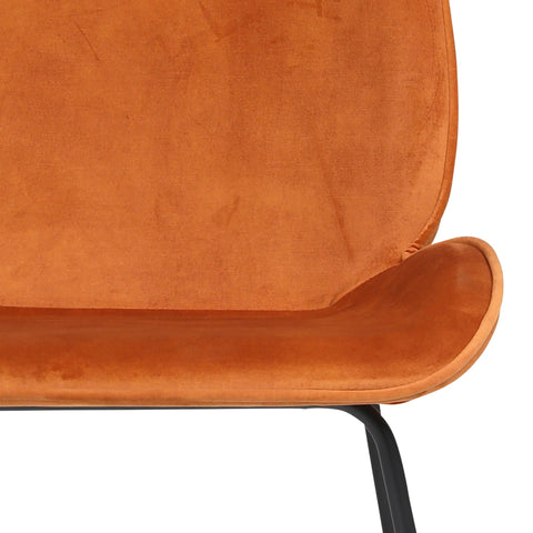 Matthias Burnt Orange Upholstery Dining Chair Set Of 2