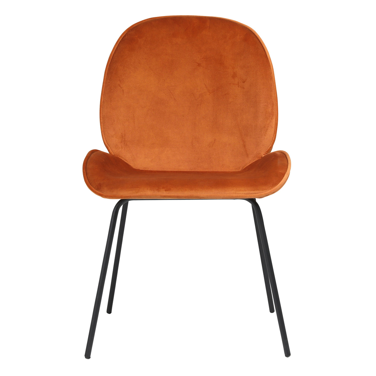 Matthias Burnt Orange Upholstery Dining Chair Set Of 2