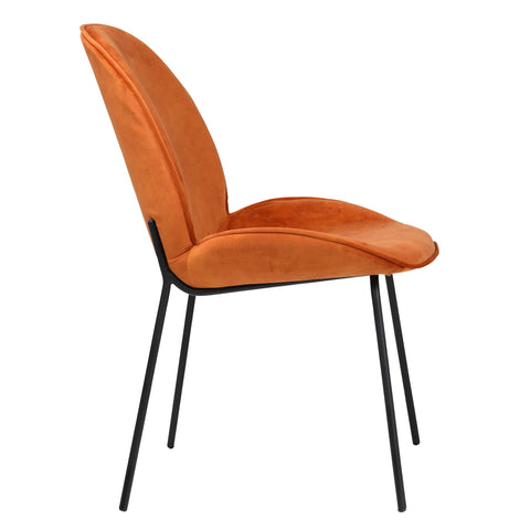 Matthias Burnt Orange Upholstery Dining Chair Set Of 2