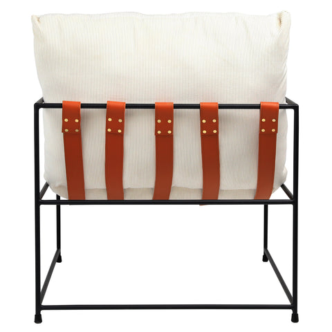 Aliza White Upholstery Occasional Chair