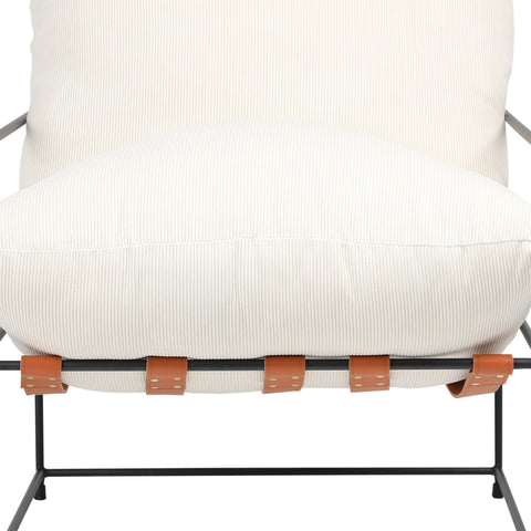 Aliza White Upholstery Occasional Chair
