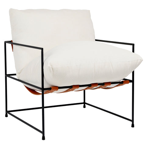 Aliza White Upholstery Occasional Chair