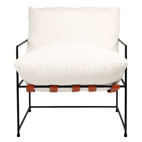 Aliza White Upholstery Occasional Chair