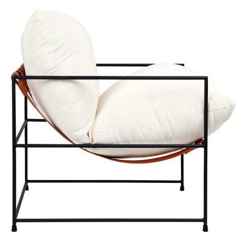 Aliza White Upholstery Occasional Chair