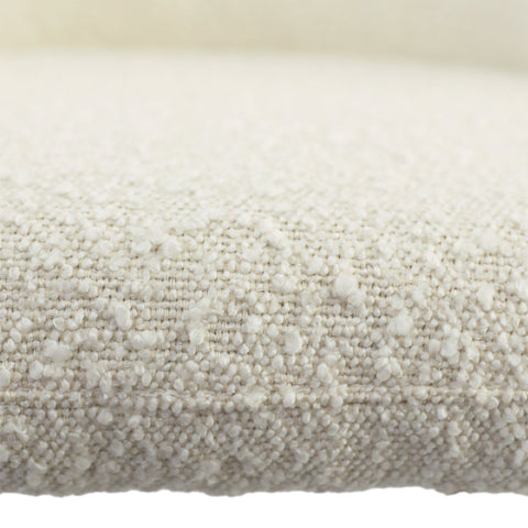 Rachel Off White Boucle with Matte Black Metal Legs Counter Stool