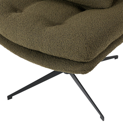 Branca Forest Green and Black Base Occasional Chair