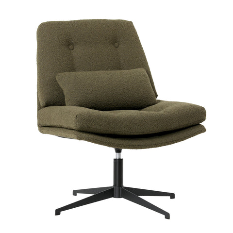 Branca Forest Green and Black Base Occasional Chair