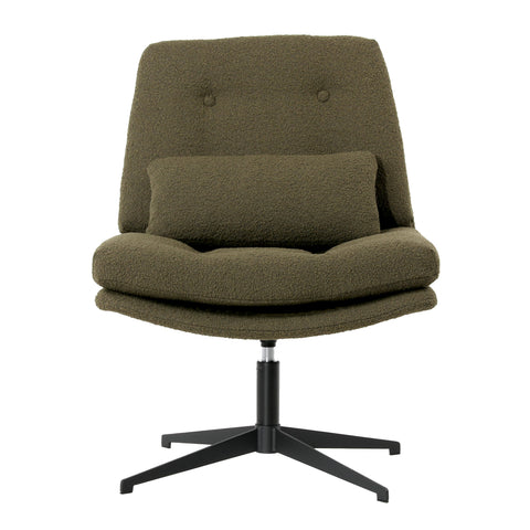 Branca Forest Green and Black Base Occasional Chair