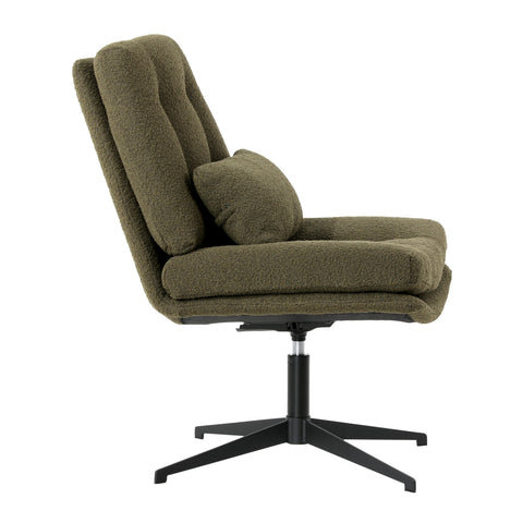 Branca Forest Green and Black Base Occasional Chair