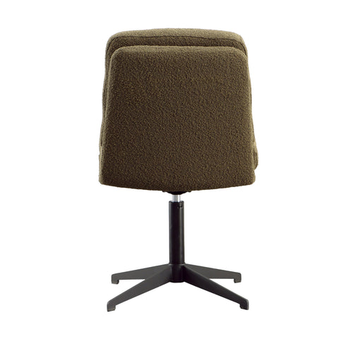 Branca Olive Green Upholstery with Black Metal Base Dining Chair